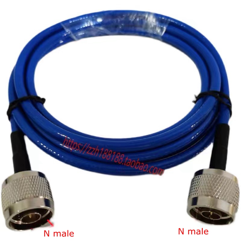Rg142 blå myk dobbeltskjermet kabel n-hannplugg til  l16 n- hannpluggkontakt rf koaksial grisehale-genser rg -142 l16- adapter