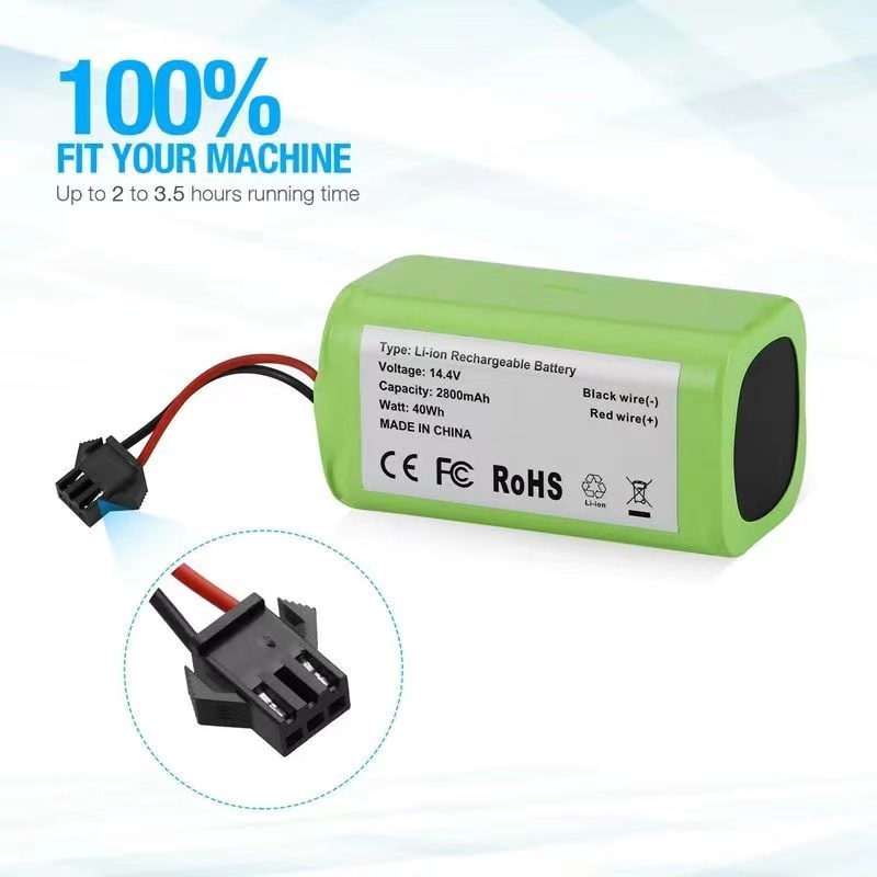 Neuer 14,4 V 2800 mAh Li-Ionen-Akku für Lefant m210b Roboter-Staubsauger-Zubehör