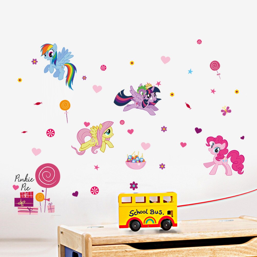 Cartoon Children height measure growth chart wall sticker for kids room nursery girl bedroom art
