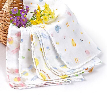10pc/lot Baby Towel 100% Cotton Gauze Muslin Baby Wipes Baby Muslin Squares Toalla Bebe Absorbing Towels Soft Washcloth