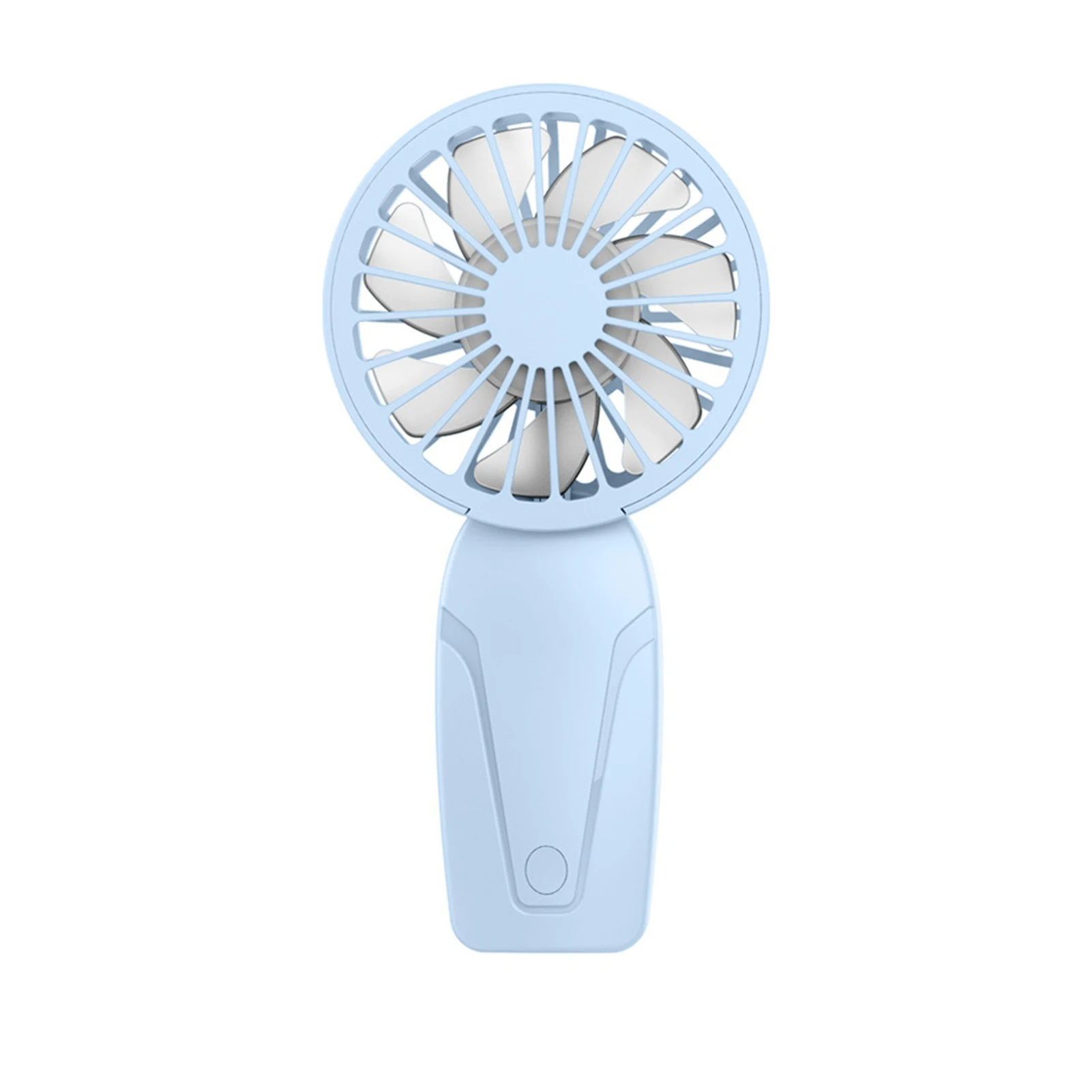 Sommer-Handheld-Kleinventilator aus ABS, leicht, niedliches Aussehen, wiederaufladbarer USB-Ventilator für unterwegs, kühlender tragbarer Mini-Taschenventilator: Blau