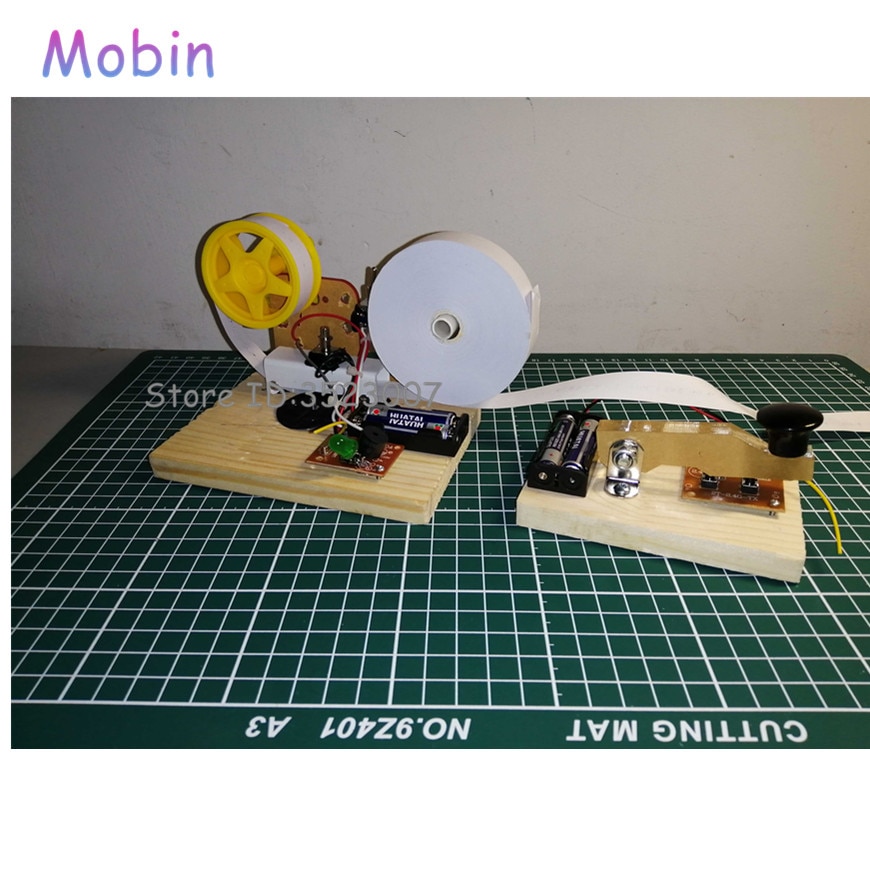 1PCS/LOT tape transmitter radiotelegraph morse code telegraph sound light cassette three outputs DIY radio kit