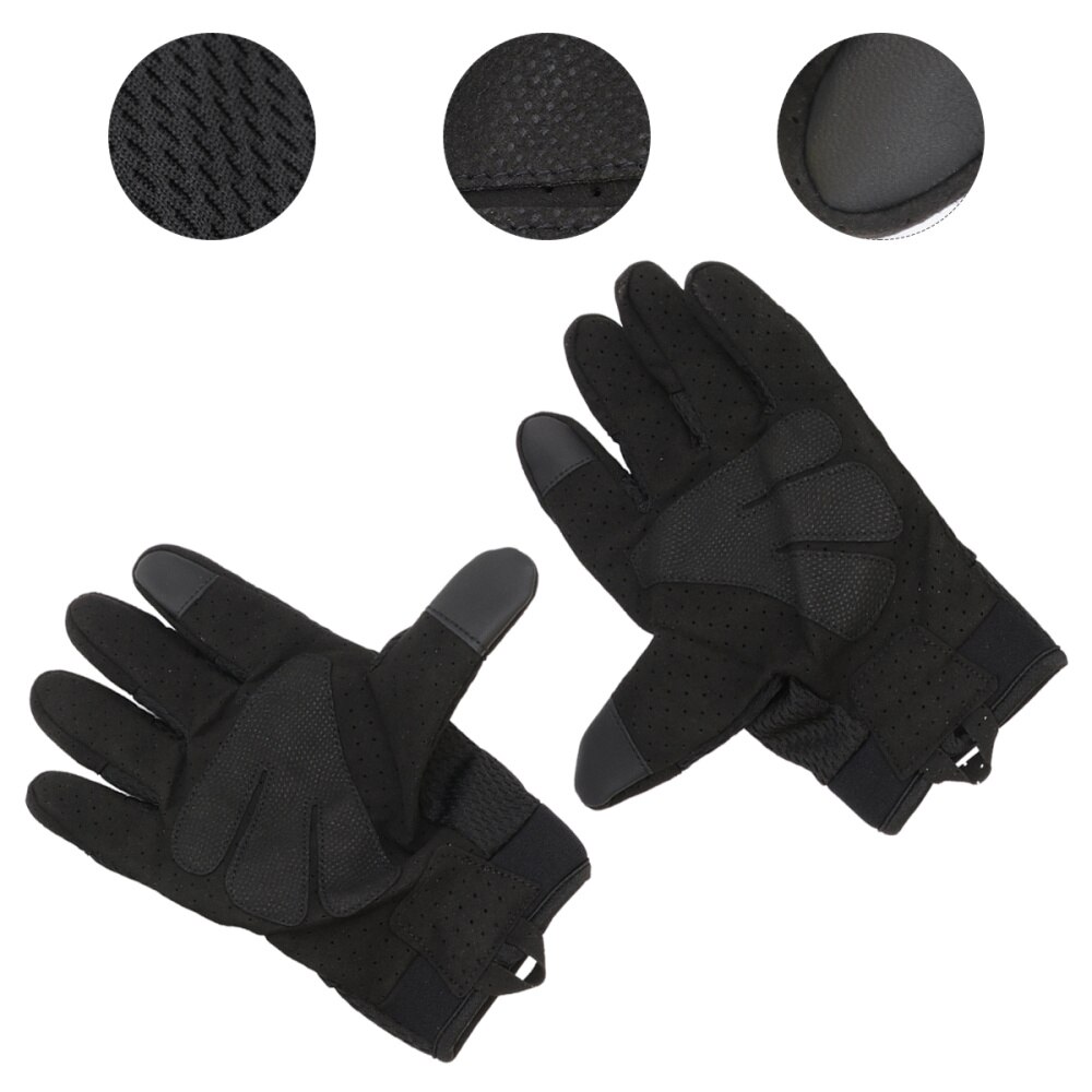 1 par guante de Montañismo útil guante de Ciclismo de guante de pantalla táctil para exteriores: Black / M