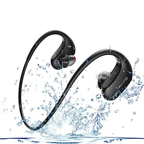 Dacom L05 IPX7 Waterdichte Bluetooth Hoofdtelefoon Stereo Deep Bass Draadloze Hoofdtelefoon Oortelefoon Headset Met Microfoon Voor Sport Running: black headset