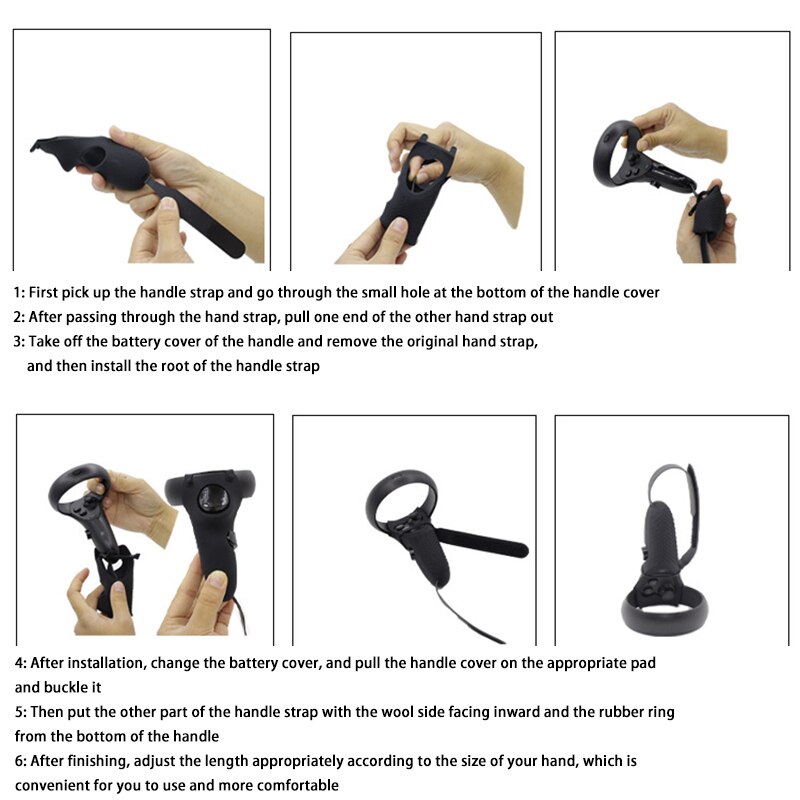 Siliconen Knuckle Bandjes Voor Oculus Quest 1/Rift S Vr Headset Contact Controller Verstelbare Handgreep Strap