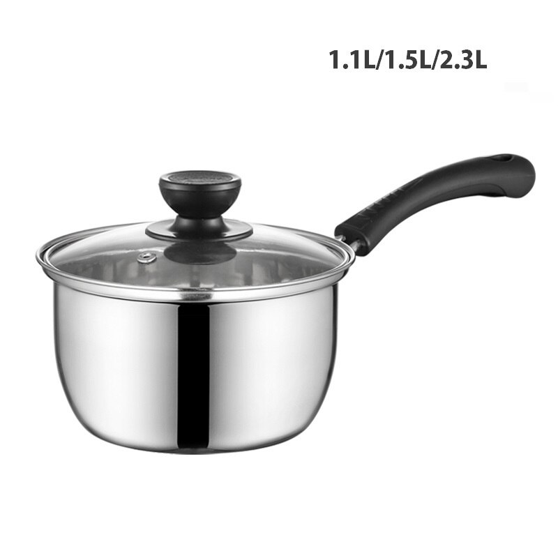 Cacerola de acero inoxidable para cacerola lechera y fideos remojados en el dormitorio de la casa cocina ollas de leche