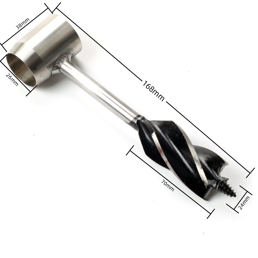 Trapano a mano Sega a tazza Strumenti per la lavorazione del legno Coclea a mano Punta da trapano autofilettante Punta da trapano di sopravvivenza durevole Campeggio Bushcraft Essenziale