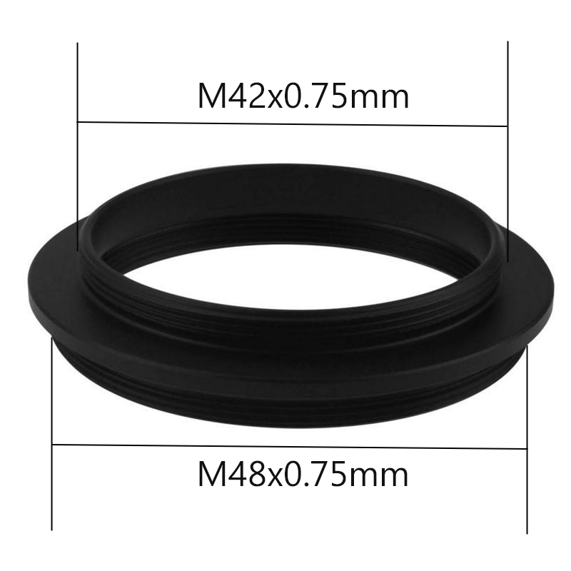 Adaptador de rosca macho de ambos lados T T2 M42 M48 M54 M56 SCT accesorios de fotografía para telescopio astronómico M42x0,75 M48x0,75 M54x0,75: Grey