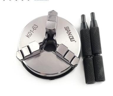 TOP Scroll Lathe Chuck K01-50 50mm Mini Hand Wood Lathe Chuck with 3 Jaws & Mounting Thread Woodworking Tools Lathe Accessories: K01-63