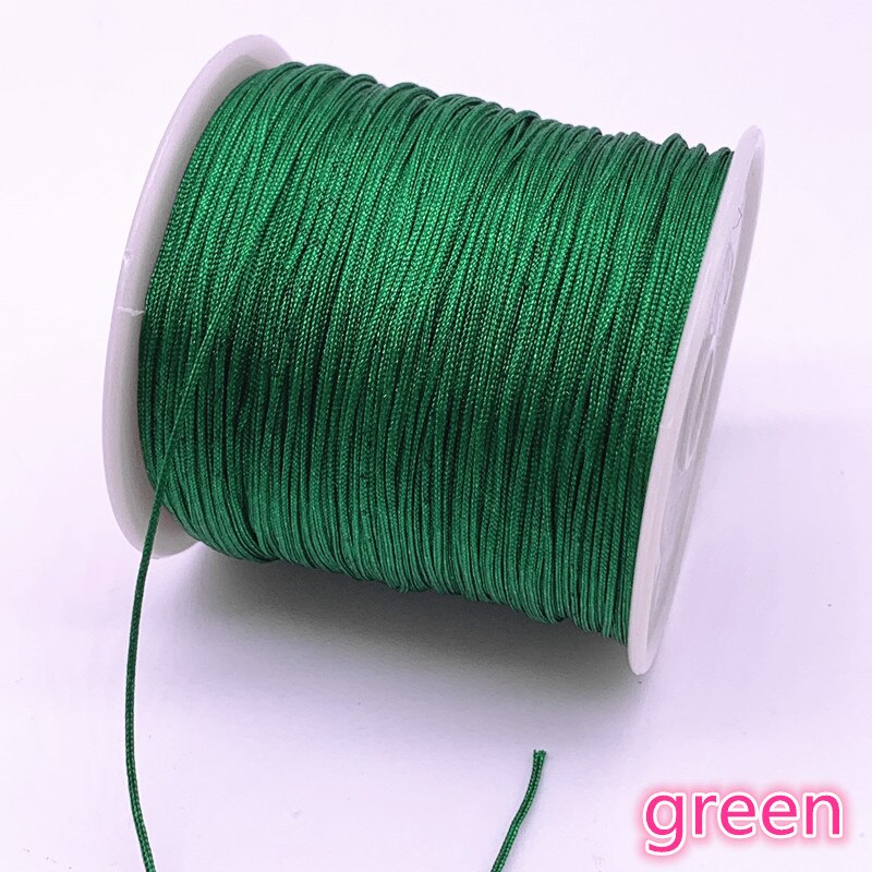 Bracelet de fil en Nylon 100 mètres/rouleau, cordon en macramé, nœud chinois, tressé, glands bricolage-même, fil à perles,: 07