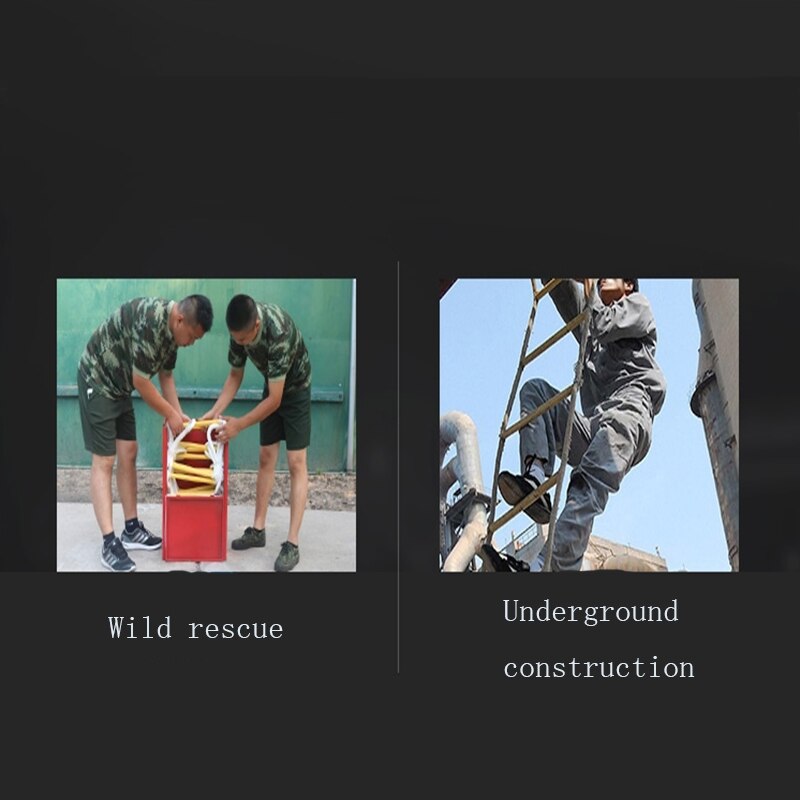 5M improved escape ladder wear-resistant reinforced non-slip soft fire inspection ladder rope ladder 18-20MM