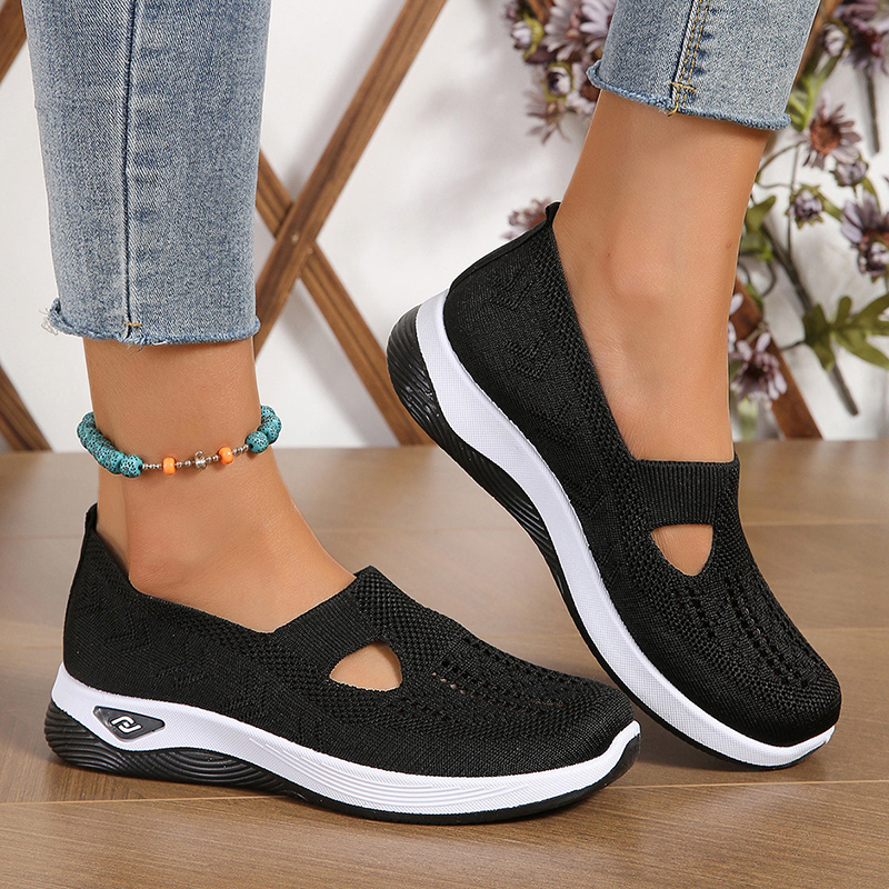Vrouwen Wiggen Sneakers Schoenen Slip Op Flats Mannen Loafers Ademend Mesh Running Sneakers Dames Sportschoenen