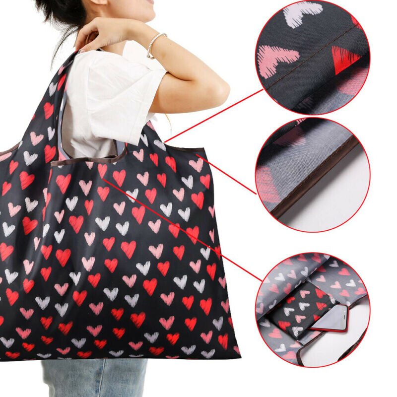 Waterdichte opvouwbare schoudertas shopper herbruikbare tas strand boodschappentas reistas 58*68cm
