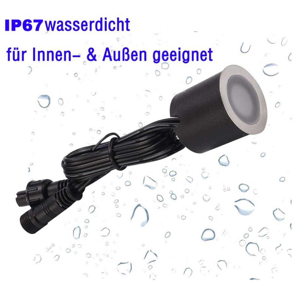 12V LED Deck Licht Wasserdichte IP67 Unterirdischen Lampe 32mm 0,6 W/stück Landschaft Garten Einbau LED Deck beleuchtung Treppen Scheinwerfer