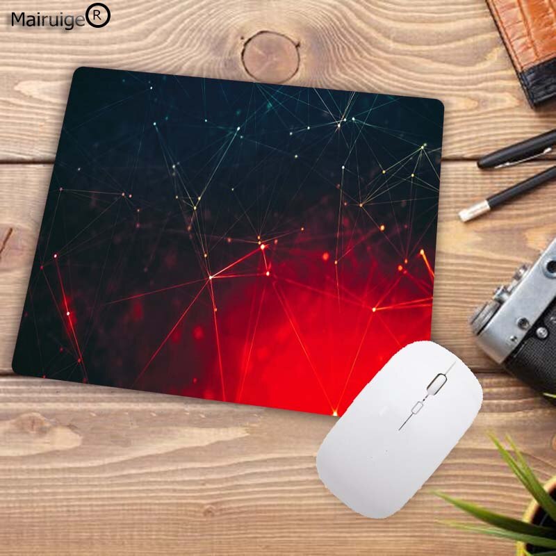 MRGBEST Gaming Mouse Pad Red and Black All Size RGB and Large Desktop Mat with Precision Weaving Cloth for Home and Office: NO LED 220X180X2MM