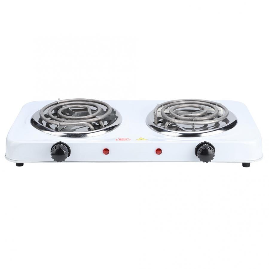 2000W 5 Gear Adjustable Heater Plate 220V Electric Double Burners Plate Countertop Buffet Stove Heating Plate Outdoor Stove