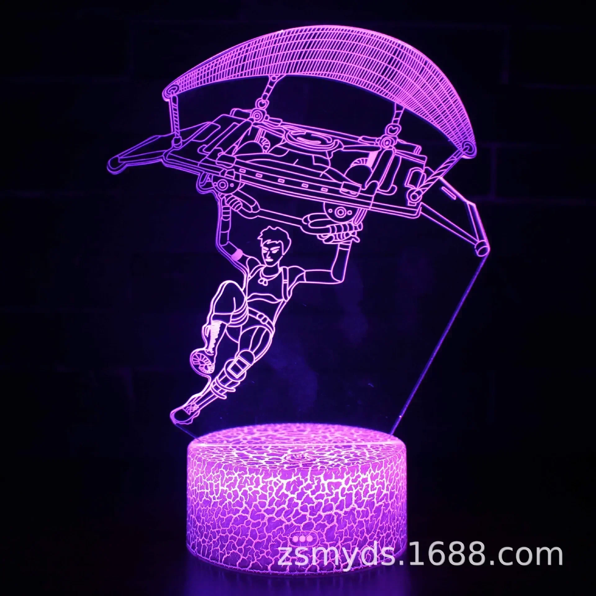 Fortnite 3D Illusion Lamp Game Setup Patterns LED Night Light Gamer Decoration Table Lamp Game Room Decor: light yellow