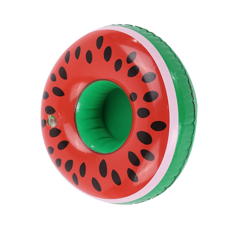 Porte-gobelet de piscine en forme d'ananas et de pastèque, porte-gobelet gonflable flottant pour collations, pour fête sur la plage ou à la piscine