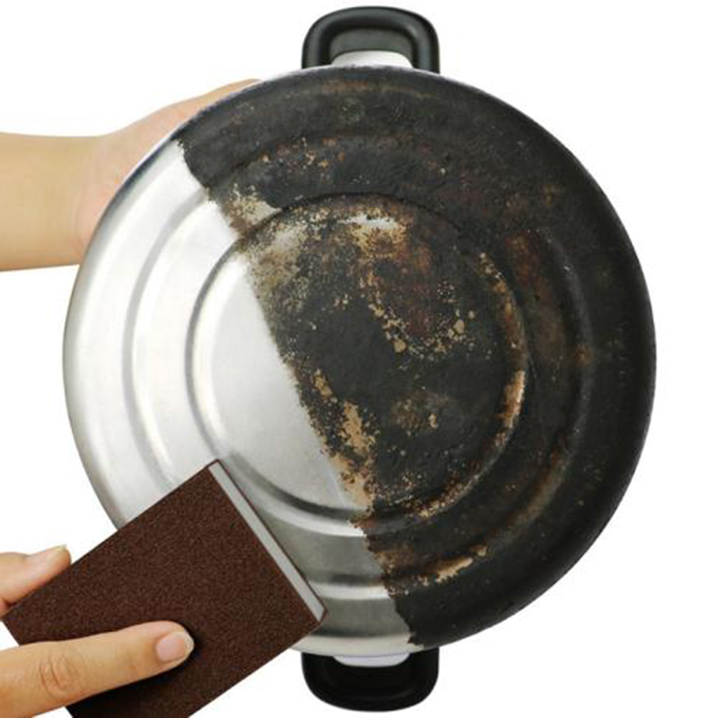 Svamp magisk viskelæder til fjernelse af rust emery melamin svamp køkkenartikler afkalkning pot ren børste kichen rengøringsværktøj