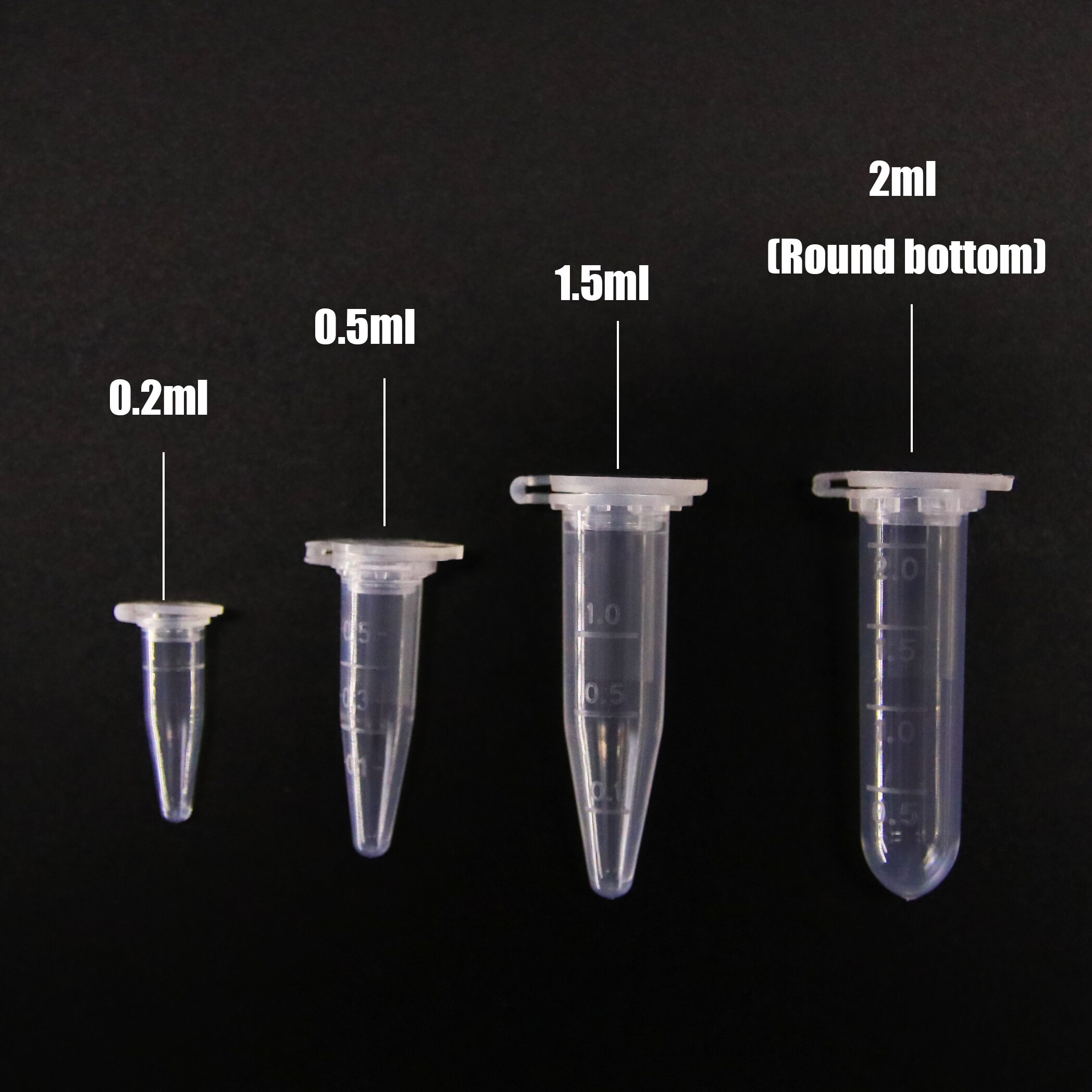 500 Pieces Plastic 2ml Micro Centrifuge Tube