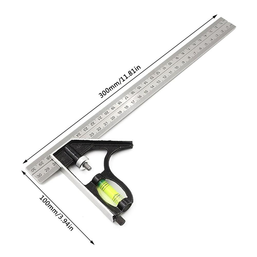 300mm-adjustable-combination-square-angle-ruler-45-90-degree-with