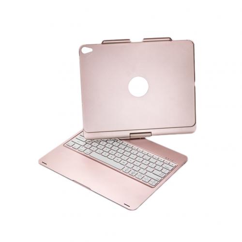 360 dreh Bluetooth Tastatur Hintergrundbeleuchtung Drahtlose Bluetooth Tastatur Für iPad Profi 12,9 Tablette Laptop Bluetooth-fähigen Geräzehn: rose gold