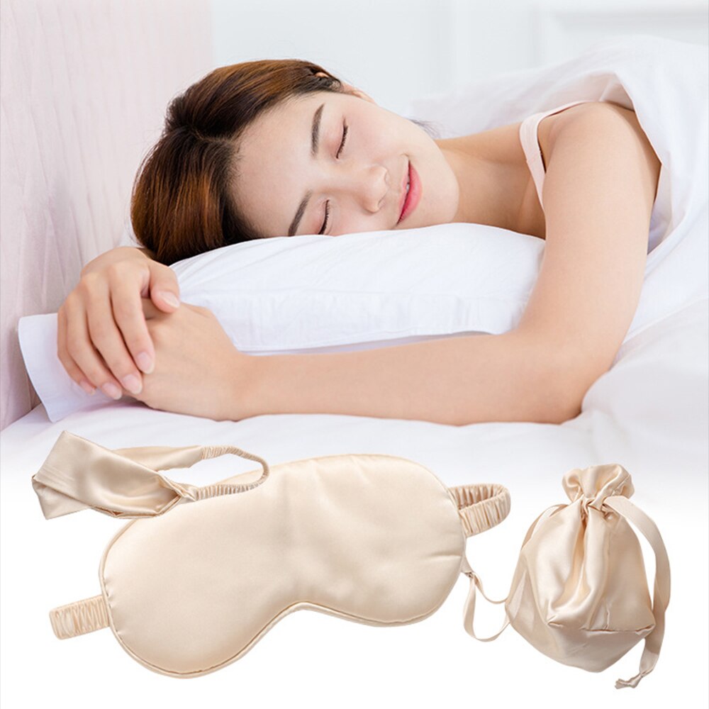 Máscara antifaz para dormir de seda para hombre y mujer, banda de algodón transpirable, suave, para aliviar los ojos