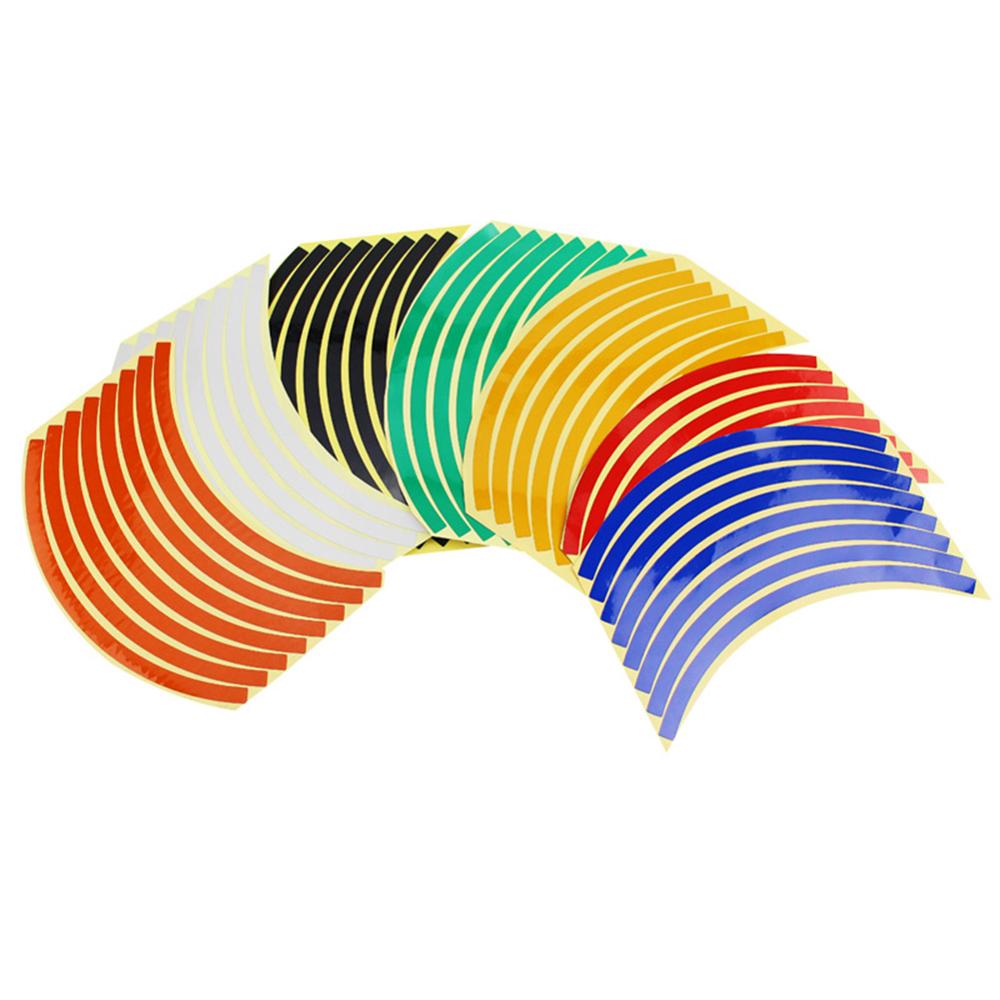 Pegatinas reflectantes universales para llanta de motocicleta, calcomanía reflectante de seguridad para bicicleta de tráfico, 16 piezas, 12 pulgadas