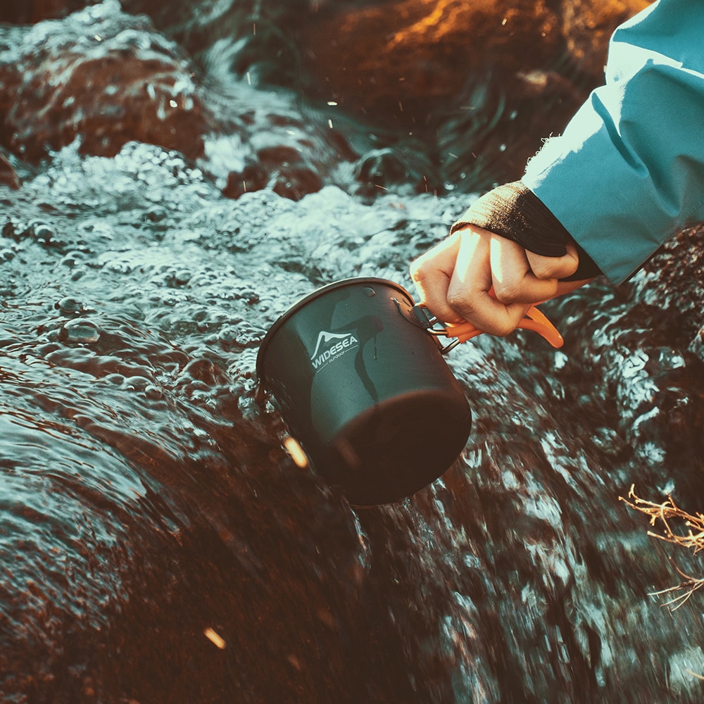 Widesea campeggio tazza di alluminio tazza da esterno turismo caffè bevanda cottura stoviglie attrezzatura da picnic trekking turistico escursionismo viaggi