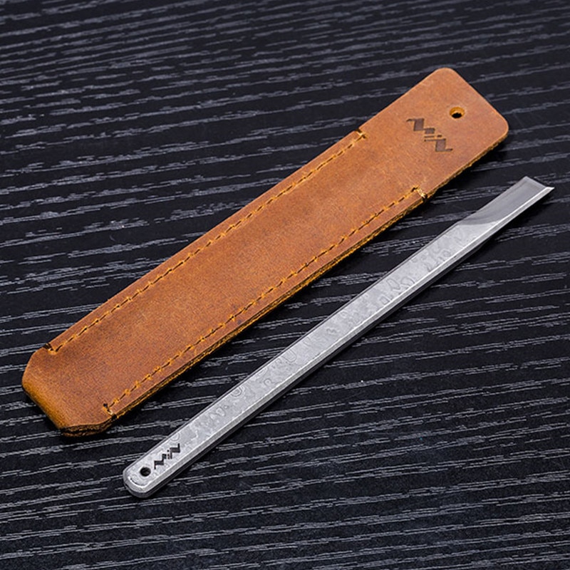 Minirascador de Viper de acero inoxidable, herramientas de mano afiladas y duraderas, con bolsa de cuero portátil y Kit de herramientas de Oilstone 3000, exquisito