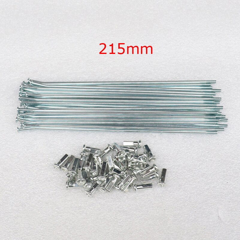 8G 36 pcs Hub spokes With nuts for Dirt Bike Front Or Rear Wheel Rims C Style Rim Hub Only: 8G 215mm