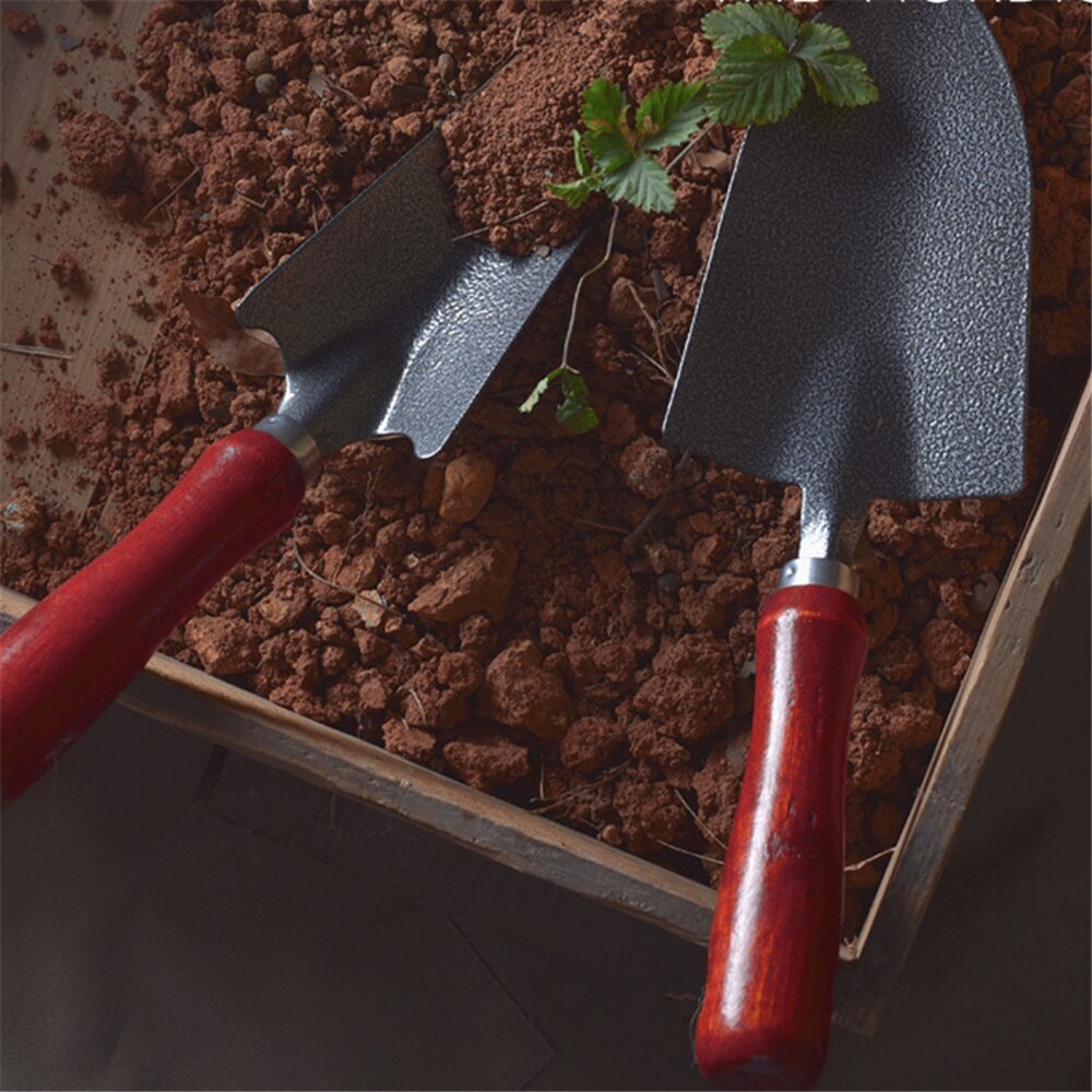 Transplanting seedlings 2 pieces/set of durable gardening tool set hand trowel transplanting shovel wooden handle