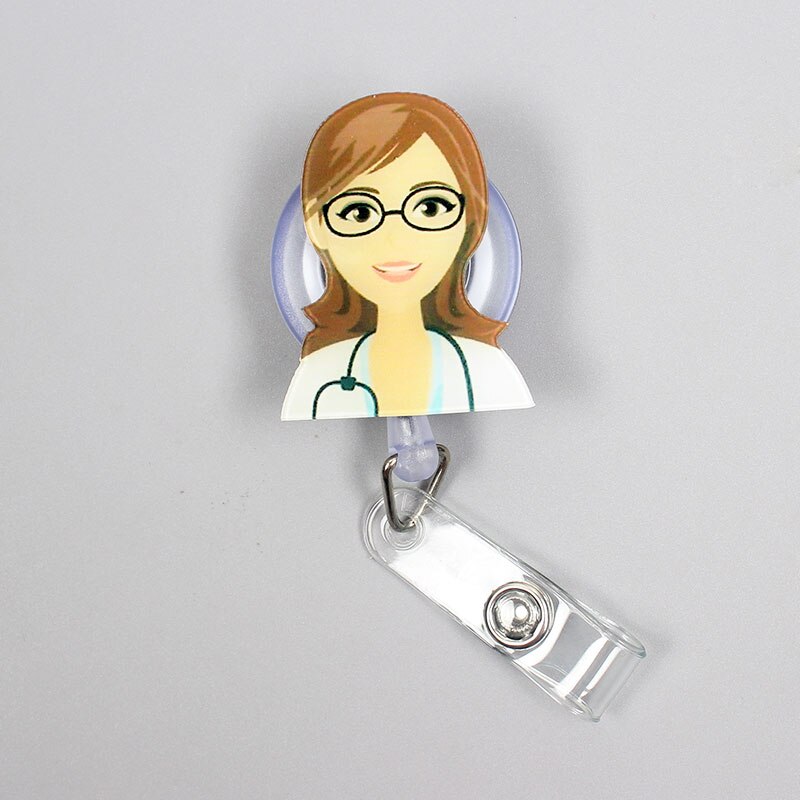 Pour hôpital médecin et infirmière Clown rétractable support de badge bobine fille infirmière exposition Enfermera garçon fille nom carte poitrine: 14