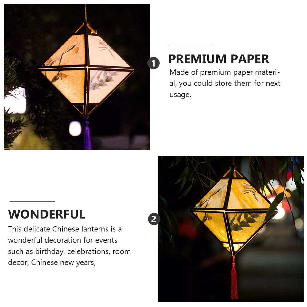 1 Set of Chinese Festive Lanterns Year Hanging Lanterns (Random Color)