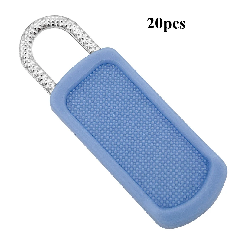 5/10/20pcs Universal Zipper Pull Replacement Kit Removable Detachable Zipper Puller for Luggage Purse Bags Clothes Zipper Slider: Silver