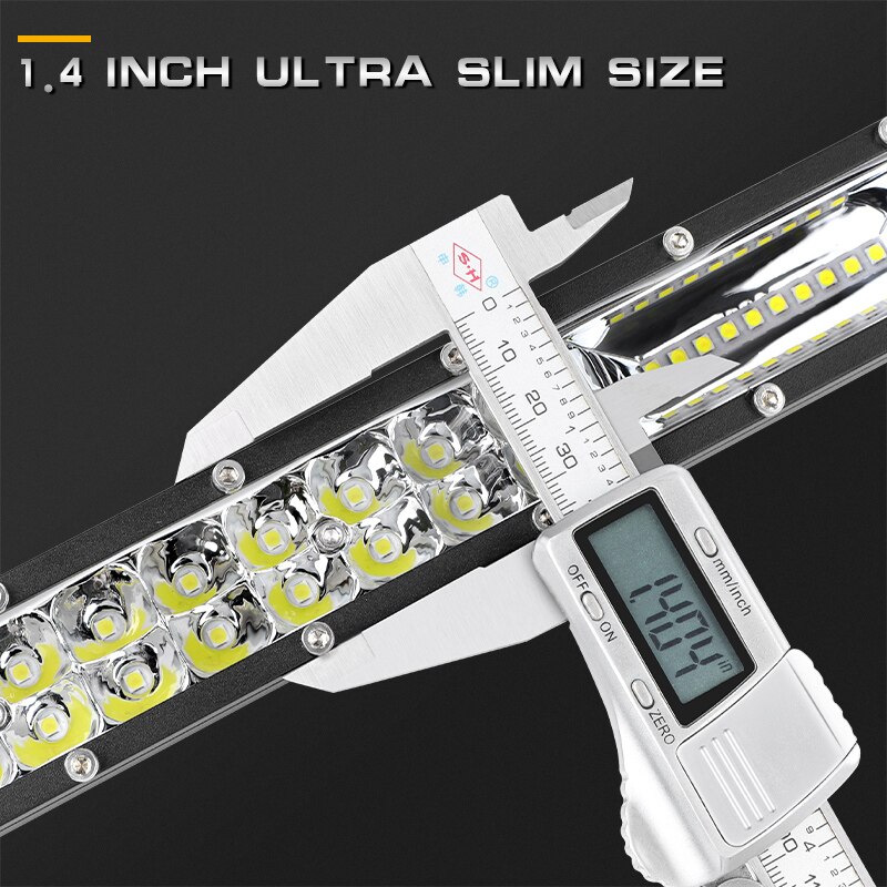 Racbox Ultra Slanke Led Licht Bar Dual Rij 7 13 20 Inch Spot Flood Beam Led Verlichting Voor Suv uaz Off Road Atv Offroad 12V 24V