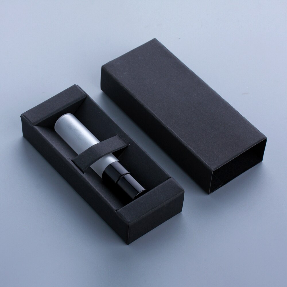 5ml Mini Tragbare Nachfüllbar Spray Flasche box Parfüm Flasche box Zerstäuber Aluminium Pumpe Parfum Kosmetische Probe: HH Black / 50 Pieces