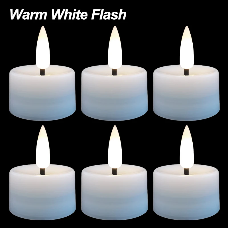 Vela LED parpadeante con batería, luz intermitente sin llama, lámpara de decoración romántica para de boda y cumpleaños, 10/5 Uds.: Color blanco cálido / Gris claro