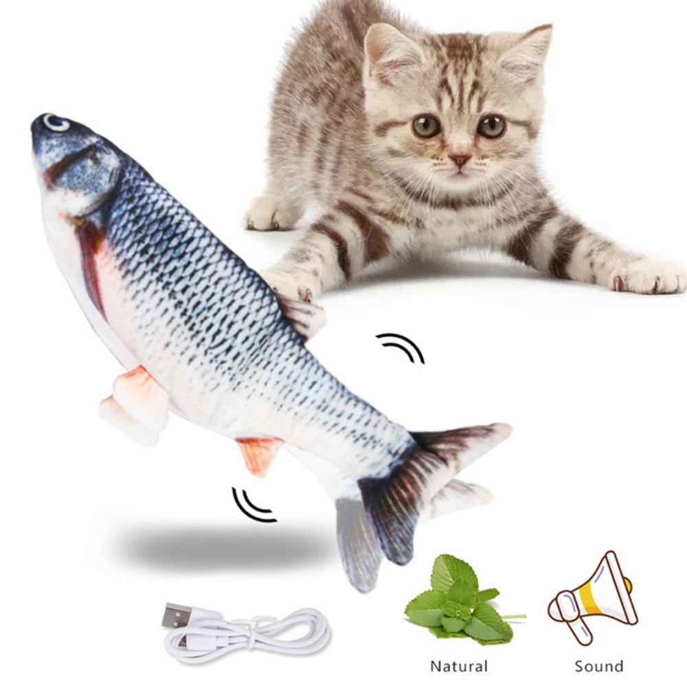 Elektronische Haustier Katze Spielzeug Elektrische USB Lade Simulation Fisch Spielzeug für Hund Katze Kauen Spielen Beißen Liefert Dropshiping