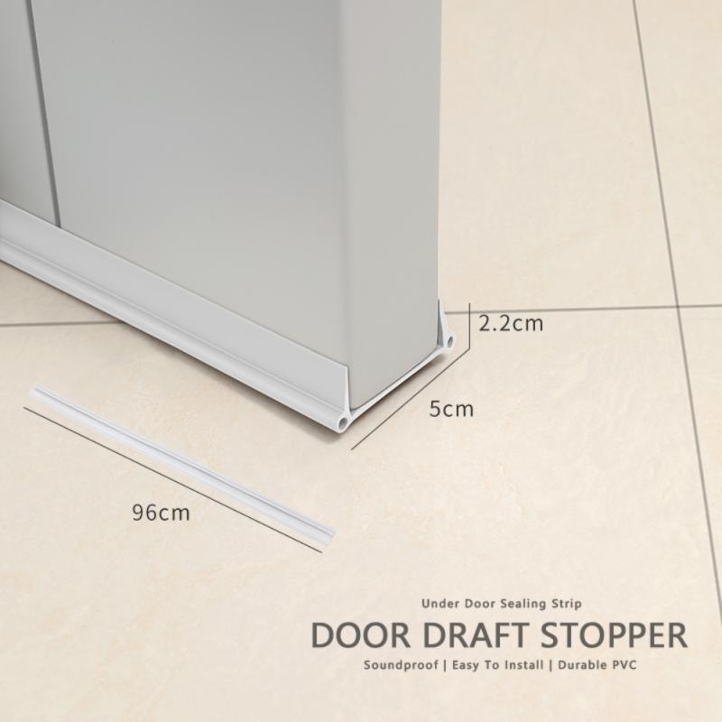 Door Stopper Dust Flexible Door Noise Bottom Draft Reduction Sound Weatherstrip Window Sealing Blocker Strip Proof Sealer Under: white