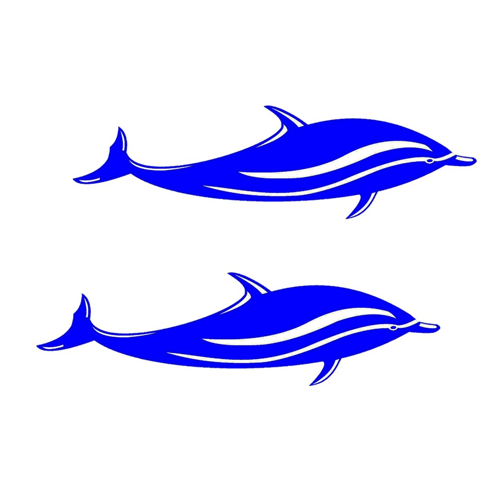 Neue 2 Stck Delfin Vinyl Aufkleber Aufkleber für Kajak Kanu Stiefel Auto Surfbrett freundlicher Schlafzimmer Schließfach Glas Fenster Laptop Kajak aufkleber