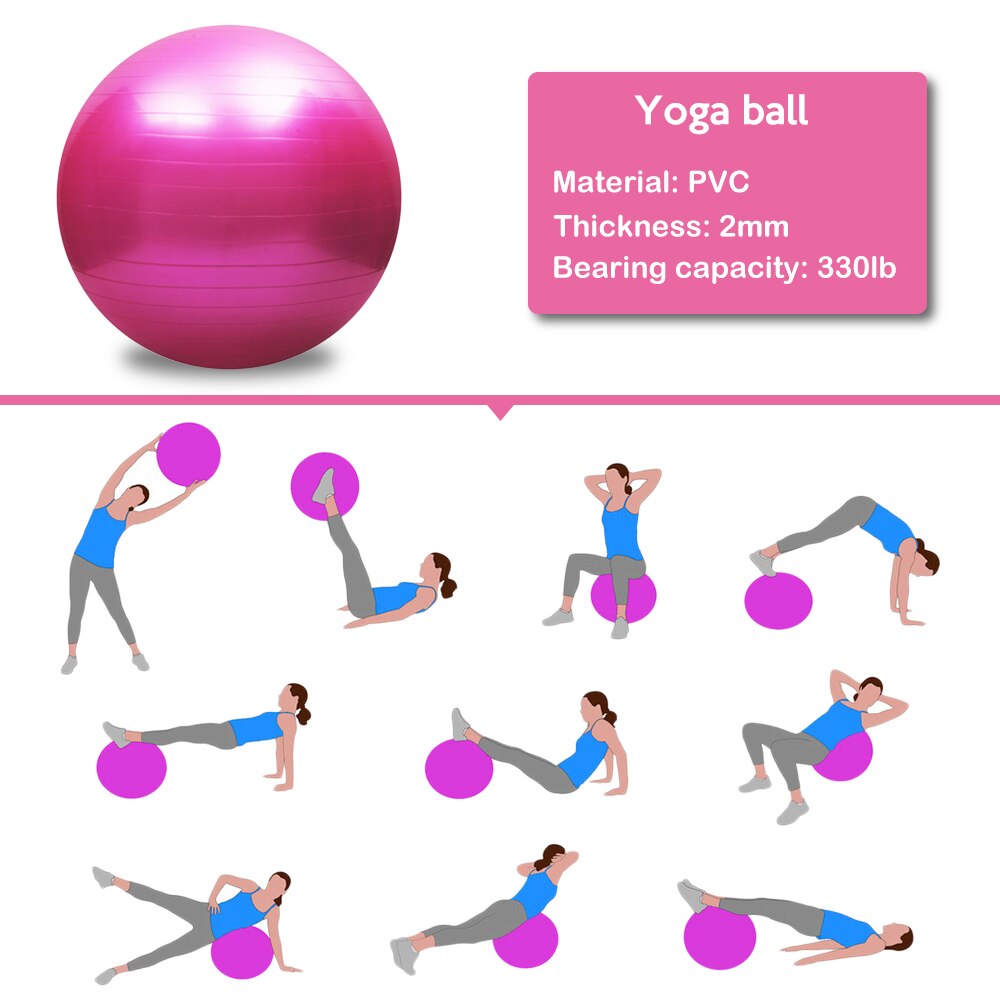 45/55/65/75 CENTIMETRI Anti-burst Sfera di Yoga Addensato Stabilità Balance Ball Pilates Barre Fisica esercizio di Fitness Regalo Palla Pompa di Aria