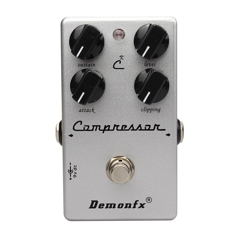 Compresor Demonfx/Overdrive/Booster Pedal de efectos de guitarra de con True Bypass: Plata
