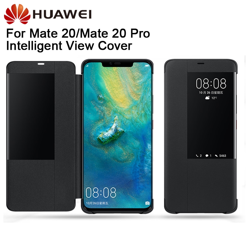 Originele huawei smart view cover telefoon beschermhoes voor mate 20 x mate 20 pro mate 20 x flip case behuizing slaapfunctie case