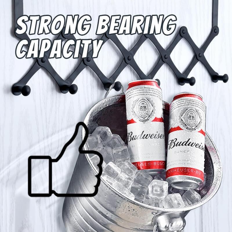 Door Back Hanging Telescopic Hook Telescopic Folding Hook Clothes Hanger Diamond-shaped Door Back Wall Hanging Coat Rack Handbag