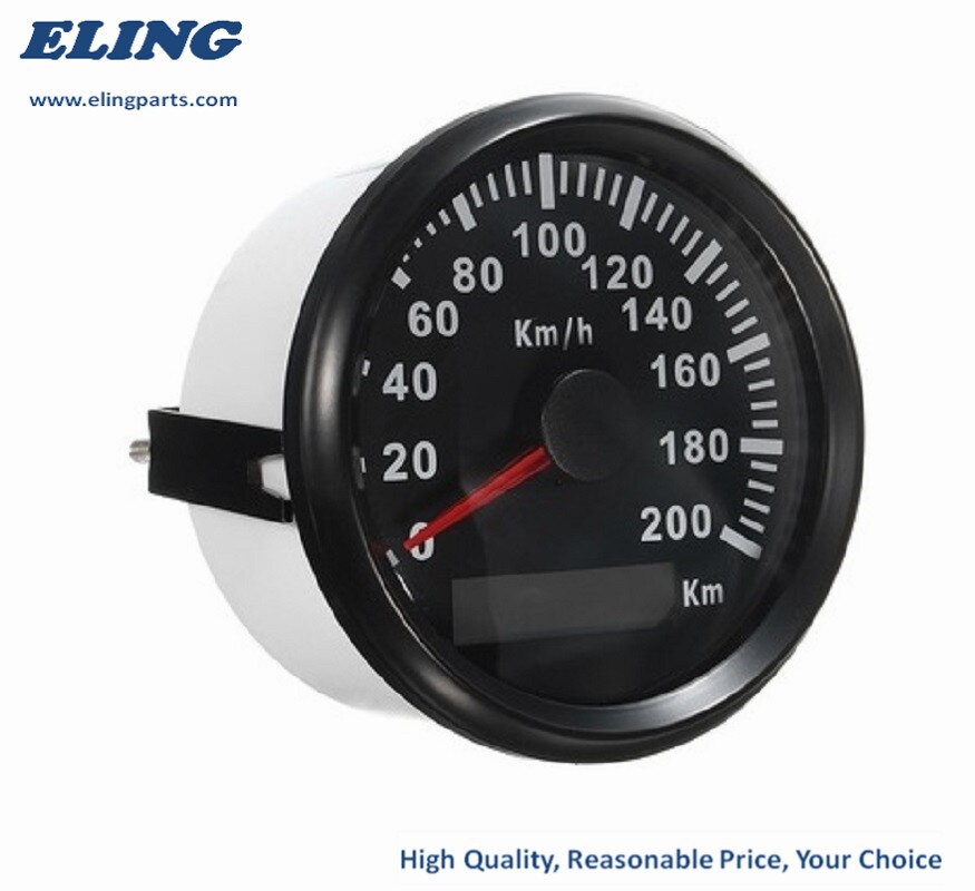 Velocímetro Universal de 85mm, odómetro, indicador de velocidad de 200 km/h para coche, camión, Motor automático con retroiluminación de 12V y 24V (señal de pulso)