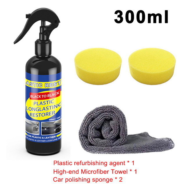 Plastic Restorer Back To Black Gloss Car Plastic Leather Restorer Car Cleaning Products Auto Polish And Repair Coating Renovator: black