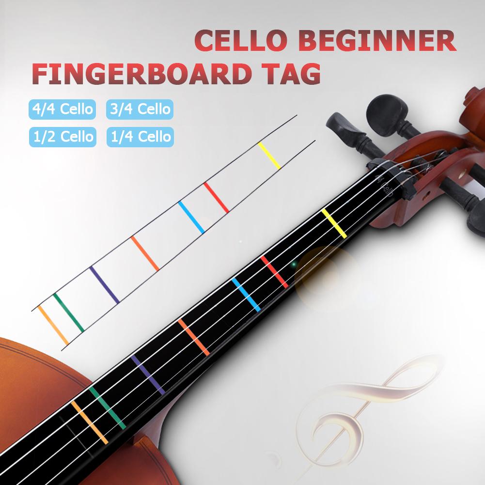 Calcomanía de posición para diapasón y trastes, etiqueta guía para violonchelo, gráfico de dedos para principiantes, accesorios, Instrumentos musicales