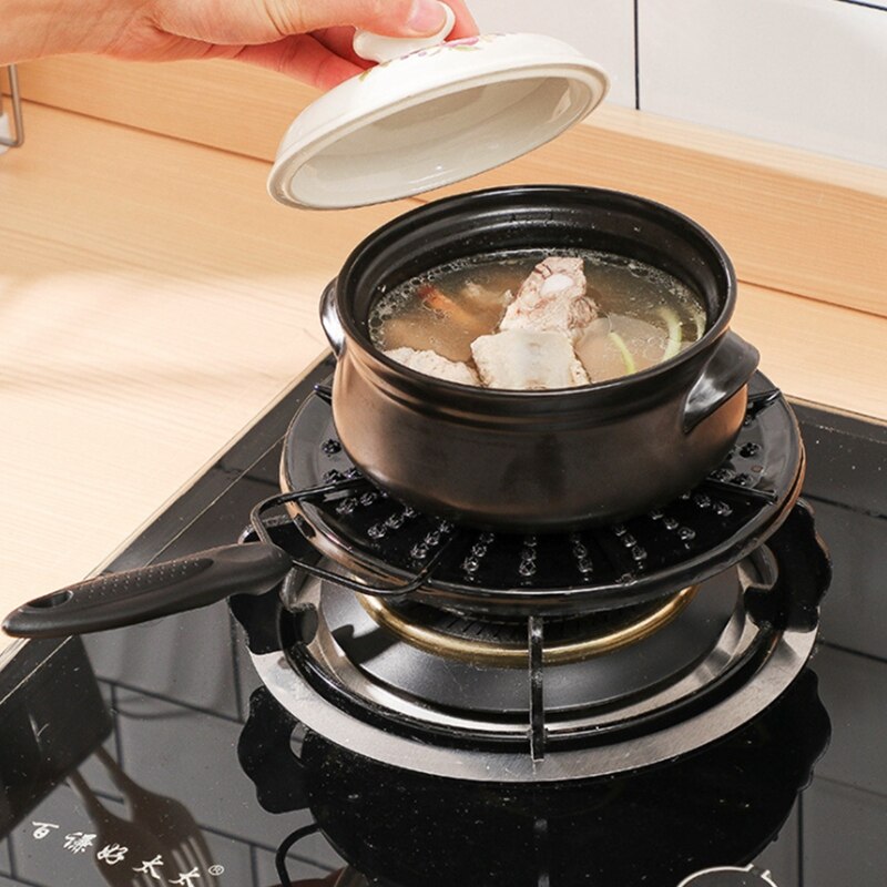 Difusor de calor de esmalte, accesorio de cocina de 19cm, convertidor de conducción de calor por inducción, bandeja de descongelación rápida, placa de descongelación, estufa de Gas