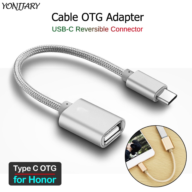 USB-C OTG Adapter Cable for Huawei Honor 30 20 10 9 8 20S 30S 9X Pro V10 V20 V30 Pro Play Note 8 10 Type C USB OTG Converter